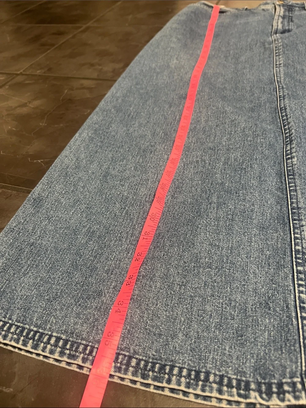 L.L. Bean Blue Denim Maxi Skirt